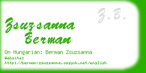 zsuzsanna berman business card